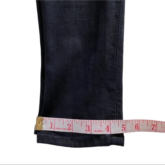 J Brand Super Skinny Blackout Black Denim Mid-Rise Destroyed Jeans Women’s 27x30 - Picture 9 of 12